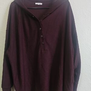 Maurices Plum Hooded Top